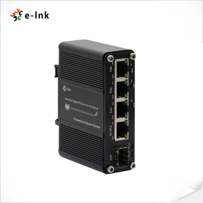 मिनी इंडस्ट्रियल ईथरनेट स्विच 3 पोर्ट 10/100/1000T से 1-पोर्ट 100/1000X SFP PD के साथ PoE स्प्लिटर फ़ंक्शन