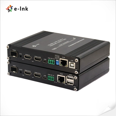 4K 60Hz HDMI KVM फाइबर एक्सटेंडर 10/100M ईथरनेट और RS232 / RS485 और IR के साथ