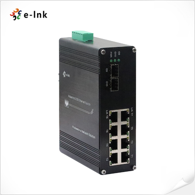 औद्योगिक 8-पोर्ट 10/100/1000M/2.5G BASE-TX + 2-पोर्ट 1.25G/2.5G/10G SFP+ BASE-FX ईथरनेट स्विच