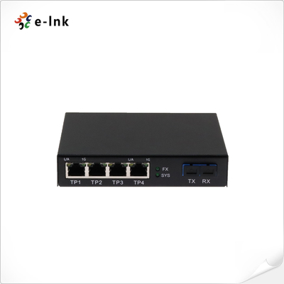 एलईडी स्क्रीन फाइबर कन्वर्टर 1x10G एससी फाइबर पोर्ट + 4 x 10/100/1000M ईथरनेट आरजे45 पोर्ट के साथ