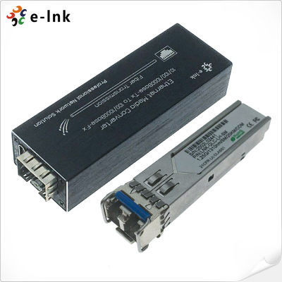 माइक्रो मिनी 10/100/1000BASE-T से 100/1000BASE-X SFP एल्यूमिनियम केस मीडिया कनवर्टर