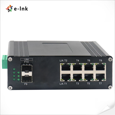 औद्योगिक L2+ 8-पोर्ट 10/100/1000T 802.3at PoE + 2-पोर्ट 1000X SFP प्रबंधित ईथरनेट स्विच
