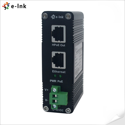 12~48V DC पावर इनपुट इंडस्ट्रियल गीगाबिट 60W PoE इंजेक्टर