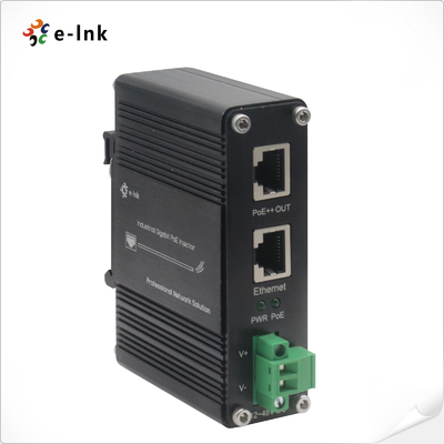 औद्योगिक गीगाबिट 100W 802.3bt PoE++ इंजेक्टर (12~48VDC)