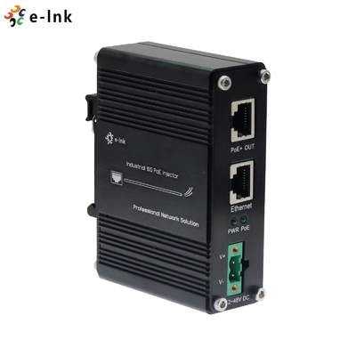 12~48V DC पावर इनपुट इंडस्ट्रियल 10G PoE+ इंजेक्टर