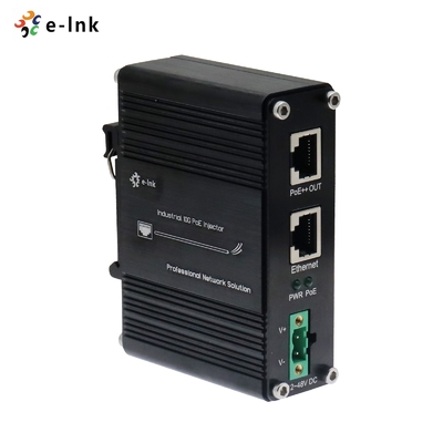 12~48V DC पावर इनपुट इंडस्ट्रियल 10G 60W PoE इंजेक्टर