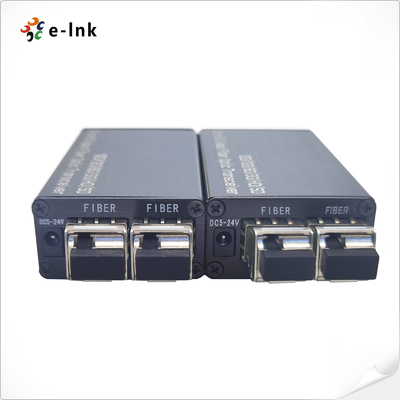मिनी 24G-SDI से फाइबर कनवर्टर 2 x 12G-SDI 1*LC फाइबर के साथ