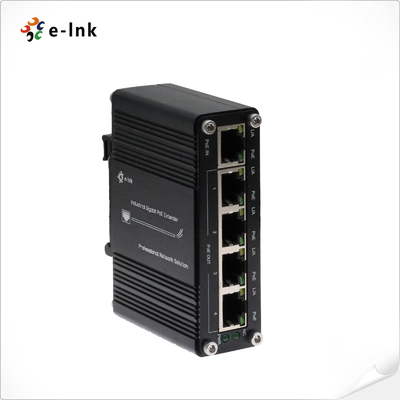 औद्योगिक 1-पोर्ट 802.3at PoE+ से 4-पोर्ट 802.3af/at Gigabit PoE एक्सटेंडर