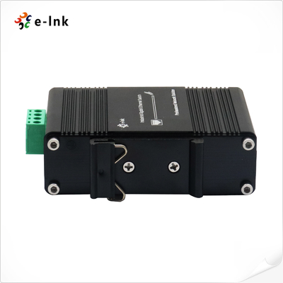मिनी इंडस्ट्रियल 1-पोर्ट 100/1000X SFP से 1-पोर्ट 10/100/1000T 90W PoE++ मीडिया कन्वर्टर