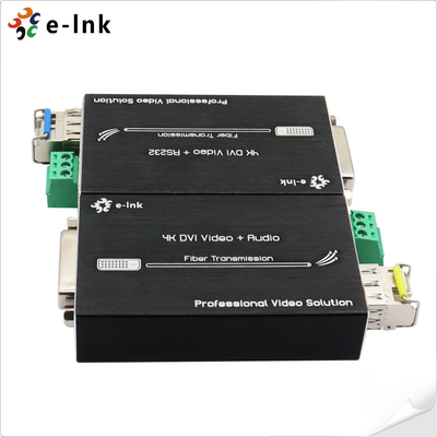 RS232 के साथ मिनी 4K DVI फाइबर ऑप्टिक एक्सटेंडर