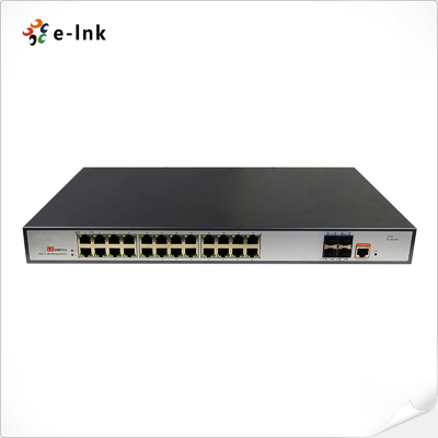 L3 प्रबंधित PoE स्विचः 24-पोर्ट 10/100/1000Base-T PoE+ 4x10G SFP+ पोर्ट के साथ