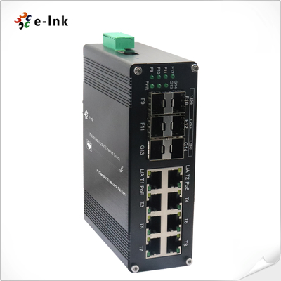 औद्योगिक L2+ 8-पोर्ट 10/100/1000T 802.3at PoE + 6-पोर्ट 1000X SFP प्रबंधित ईथरनेट स्विच