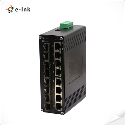 औद्योगिक L2+ 8-पोर्ट 10/100/1000T 802.3at PoE + 8-पोर्ट 1000X SFP प्रबंधित ईथरनेट स्विच