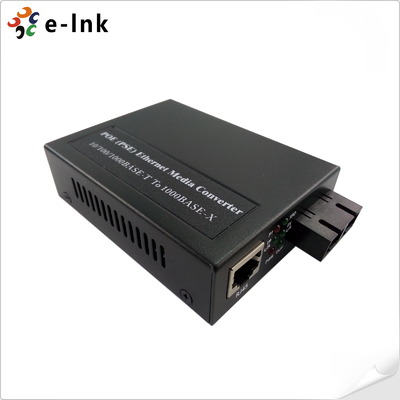 1-पोर्ट 1000BASE-SFP से 2-पोर्ट 10/100/1000BASE-T 802.3at PoE मीडिया कनवर्टर