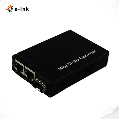 मिनी 2x 10/100/1000Base-T RJ45 से 1x 1000Base-X SFP स्लॉट गीगाबिट ईथरनेट मीडिया कन्वर्टर