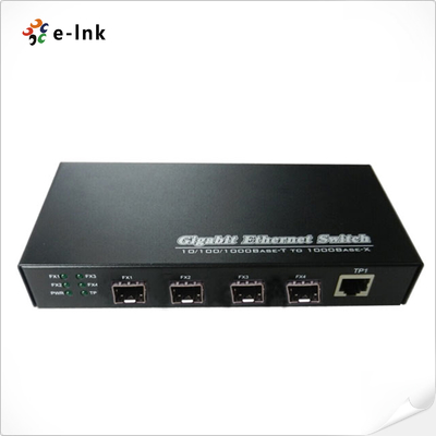 स्व-संरचित 3-पोर्ट 10/100/1000BASE-T + 4-पोर्ट 1000BASE SFP ईथरनेट स्विच