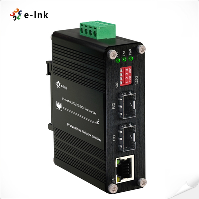 औद्योगिक 1G/10G SFP+ से SFP+ OEO कनवर्टर (3R रिपीटर) 1G ईथरनेट मीडिया कनवर्टर फ़ंक्शन के साथ