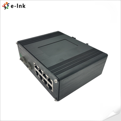 औद्योगिक 8-पोर्ट 10/100/1000T 802.3bt PoE + 2-पोर्ट 100/1000BASE-X ईथरनेट स्विच