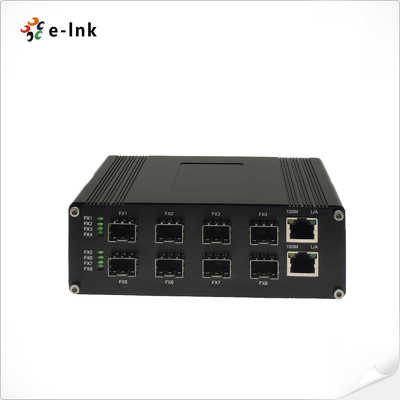 औद्योगिक 2-पोर्ट 10/100/1000Base-T + 8-पोर्ट 1000BASE-X SFP ऑप्टिकल स्विच