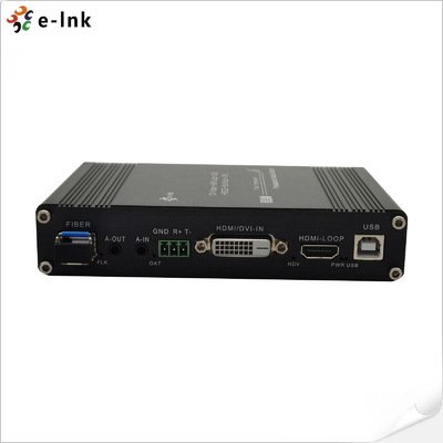 1Ch 1080P DVI + USB KVM + 1Ch RS232 + 1Ch बिडी स्टीरियो ऑडियो + 1Ch GPIO फाइबर एक्सटेंडर पर