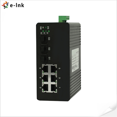 6 पोर्ट मैनेज्ड इंडस्ट्रियल ईथरनेट स्विच 3 1000Base-X SFP पोर्ट और 6 10/100Base-T ((X) पोर्ट के साथ