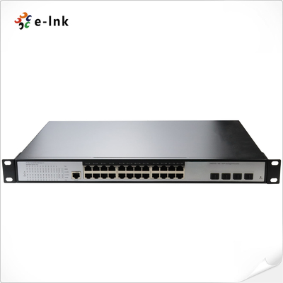 24 पोर्ट 10/100/1000BASE-T 802.3at PoE + 4 पोर्ट 10G SFP+ L3 प्रबंधित स्विच