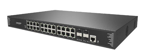 24-पोर्ट 10/100/1000T 802.3at PoE + 4-पोर्ट 10G SFP+ L3 प्रबंधित स्विच