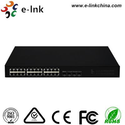 L3 प्रबंधित 24G + 4 10G SFP+ ईथरनेट स्विच