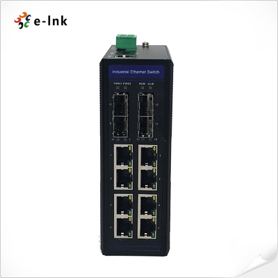 औद्योगिक 8-पोर्ट 10/100/1000T 802.3at PoE + 4-पोर्ट 100/1000X SFP प्रबंधित ईथरनेट स्विच