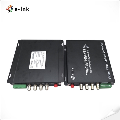 4Ch 5MP HD-AHD/HD-CVI/HD-TVI/CVBS 4-in-1 Video Fiber Converter