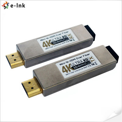 4K HDMI फाइबर ऑप्टिक एक्सटेंडर 300 मीटर रेंज शून्य विलंबता HDCP 1.2