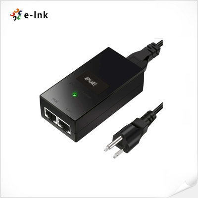 पावर कॉर्ड के साथ 10/100/1000Mbps 24V 24W POE इंजेक्टर
