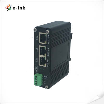 इंडस्ट्रियल IEEE802.3af/at PoE स्प्लिटर 2-पोर्ट स्विच फंक्शन के साथ, आउटपुट वोल्टेज 12VDC