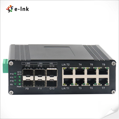 औद्योगिक L2+ 8-पोर्ट 10/100/1000T + 4-पोर्ट 1G SFP + 2-पोर्ट 10G SFP+ प्रबंधित ईथरनेट स्विच