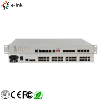32E1 + 4GE PDH मल्टीप्लेक्सर (1+1 बैकअप ऑप्टिक फाइबर)