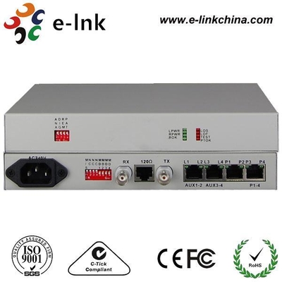4 आवाज (FXS/FXO) E1 कनवर्टर/Mux पर फोन