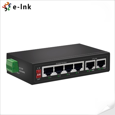 4-पोर्ट 10/100BASE-T PoE + 2-पोर्ट 100BASE-T Uplink औद्योगिक 250m PoE स्विच