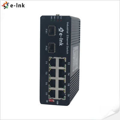 औद्योगिक 8-पोर्ट 10/100/1000BASE-T + 2-पोर्ट 1000BASE-SFP 250m PoE स्विच