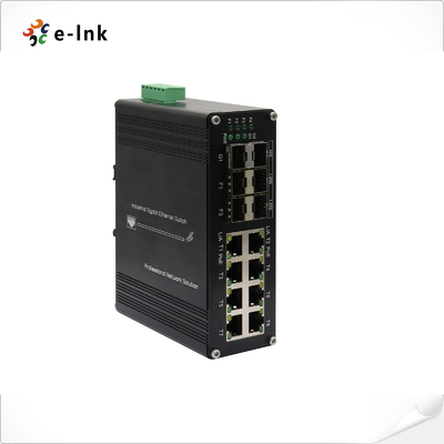 औद्योगिक 8-पोर्ट 10/100/1000T + 4-पोर्ट 1G SFP + 2-पोर्ट 10G SFP+ ईथरनेट स्विच