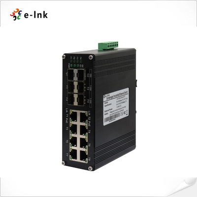 औद्योगिक 8-पोर्ट 10/100/1000T 802.3at PoE + 4-पोर्ट 1G SFP + 2-पोर्ट 10G SFP+ ईथरनेट स्विच