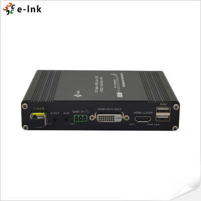1Ch 1080P DVI + USB KVM + 1Ch RS232 + 1Ch बिडी स्टीरियो ऑडियो + 1Ch GPIO फाइबर एक्सटेंडर पर