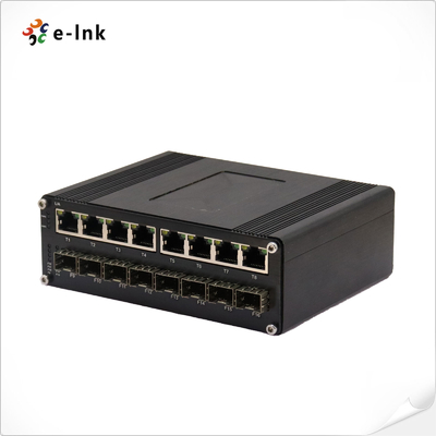 औद्योगिक L2+ 8-पोर्ट 10/100/1000T + 8-पोर्ट 1000X SFP प्रबंधित ईथरनेट स्विच
