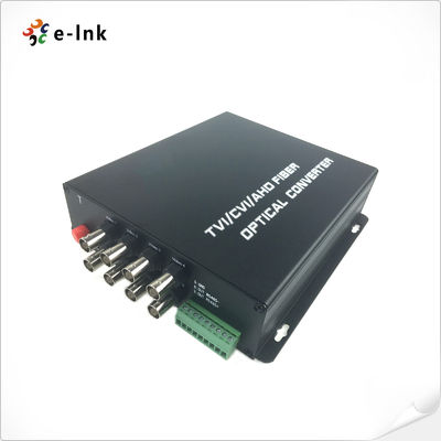 8Ch HD-AHD/HD-CVI/HD-TVI/CVBS 4-इन-1 वीडियो फाइबर कनवर्टर औद्योगिक व्यापक परिचालन तापमान रेंज के साथ