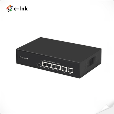 4-पोर्ट 10/100BASE-T PoE और 2-पोर्ट 100BASE-T Uplink Ethernet स्विच