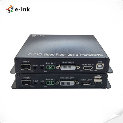1Ch 1080P DVI + 1Ch USB KVM + 1Ch RS232 + 1Ch Bidi स्टीरियो ऑडियो + 1Ch GPIO फाइबर एक्सटेंडर पर