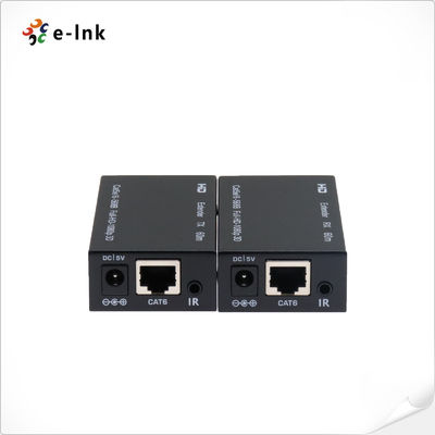 HDMI via CAT5e/6 एक्सटेंडर 60M IR के साथ दो-तरफा इन्फ्रारेड ट्रांसमिशन का समर्थन करता है