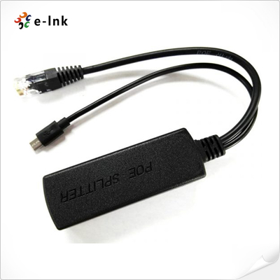 माइक्रो USB पोर्ट के साथ गीगाबिट 5V 2A PoE स्प्लिटर IEEE 802.3af के अनुरूप