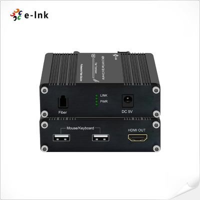 मिनी 4K/60Hz HDMI 2.0 KVM USB OM4 फाइबर ऑप्टिक एक्सटेंडर वीडियो ट्रांसमीटर पर