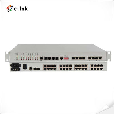 32E1 4GE PDH Fiber Optic Multiplexer with 1+1 Protection G703 E1 Gigabit Ethernet VLAN SNMP