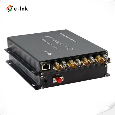 4 Channel 3G-SDI Fiber Optic Converter with Gigabit Ethernet 20km Transmission


